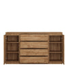 Fribo 2 door 4 drawer wide sideboard in Oak