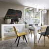 Lyon Large extending dining table 160/200 cm in White and High Gloss