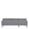 Larvik Chaiselongue Sofa (LH) - Grey , Black Legs