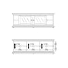 Paris TV Unit - Wide - 2 Doors 1 Shelf in White
