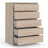 Naia Chest of 5 Drawers in Jackson Hickory Oak