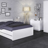 Naia Narrow Chest of 5 Drawers in White High Gloss