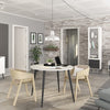 Oslo Dining Table - Small (100cm) in White and Black Matt