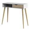 Oslo Console Table 1 Drawer 1 Shelf in White and Oak FSC Mix 70 % NC-COC-060652