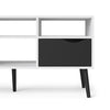 Oslo TV Unit - Wide - 2 Drawers 4 Shelves in White and Black Matt FSC Mix 70 % NC-COC-060652