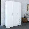 Space Wardrobe with 3 doors + 3 drawers White 1750