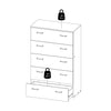 Space Chest of 5 Drawers in White