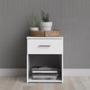 Space Bedside 1 Drawer in White