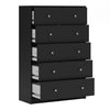 May Chest of 5 Drawers in Black