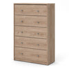 May Chest of 5 Drawers in Jackson Hickory Oak