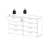 Pepe Wide Chest of 8 Drawers (4+4) in Black