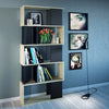 Maze Open Bookcase 4 Shelves in Oak and Black
