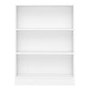 Basic Low Wide Bookcase (2 Shelves) in White