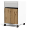 Function Plus Mobile cabinet in White and Wotan Light Oak