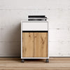 Function Plus Mobile cabinet in White and Wotan Light Oak