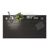 Prima Desk 150 cm in Black woodgrain with White legs
