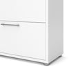 Prima Bookcase 2 Shelves with 2 Drawers + 2 File Drawers in White