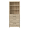 Prima Bookcase 2 Shelves With 2 Drawers + 2 File Drawers In Oak