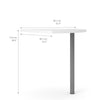 Prima Corner desk top in Oak with Silver grey steel legs