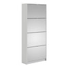Shoes Shoe cabinet w. 4 mirror tilting doors and 2 layers