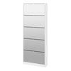 Shoes Shoe cabinet 5 Mirror tilting Doors in White