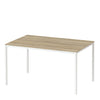 Family Dining Table 140cm Oak Table Top with White Legs