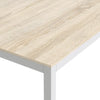 Family Dining Table 140cm Oak Table Top with White Legs