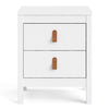 Barcelona Bedside Table 2 drawers in White