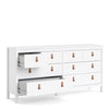 Barcelona Double dresser 4+4 drawers in White