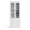 Madrid China cabinet 2 doors w/glass + 3 drawers in White