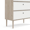 Rome Chest 3 Drawers in Jackson Hickory Oak with Matt White