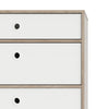 Rome Chest 3 Drawers in Jackson Hickory Oak with Matt White