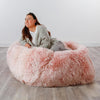 XXL Luxurious Blush Pink Sheepskin Beanbag