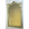 Rocaille Distressed Antique White Clay Bevelled Mirror