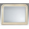 Louis Philippe White Clay Paint Overmantle Bevelled Mirror