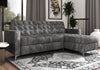 Allessandro Velvet Grey Large Corner Sofa