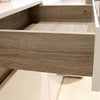 Chelsea Living 2 drawer 3 door sideboard in white with an Truffle Oak Trim