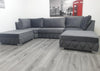 U-Shaped Zigzag Chenille Sofa