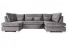 U-Shaped Plush Velvet Sofa In 3 Pieces